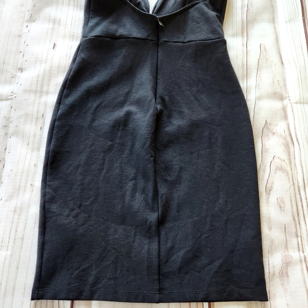 **SOLD** Lulus "Perfect Pick Black Bodycon" V-neck Mini Sheath Dress | Size S - Picture 7 of 15